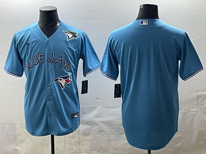 Men 2025 Toronto Blue Jays Blank Light Blue Game Nike MLB Jersey style 04
